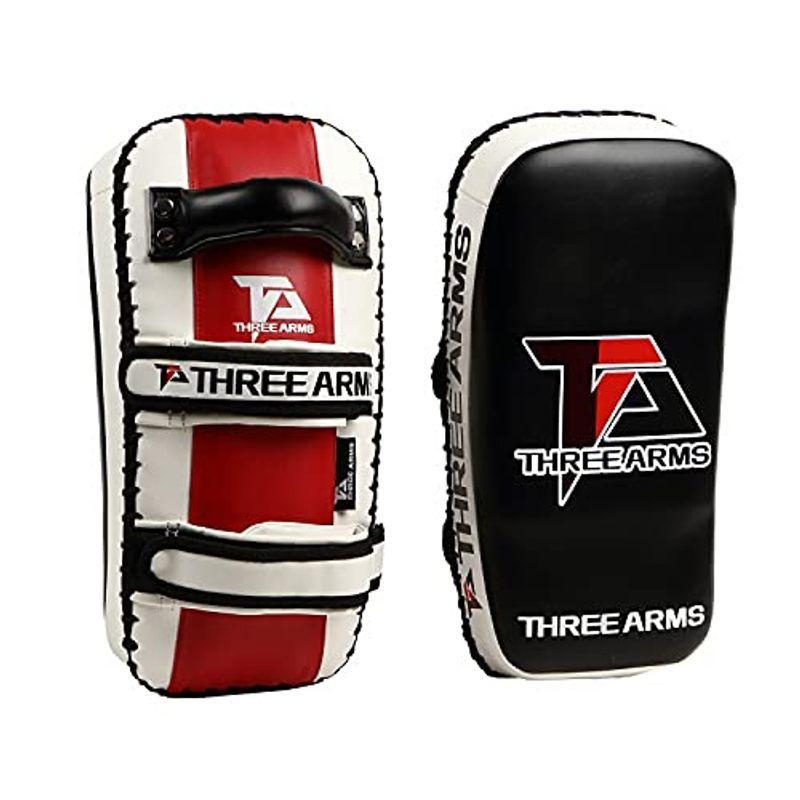 THREE ARMS スリーアームズ ボクシング 話題の人気 PRO CURVE 77％以上節約 空手 2個セット 大人用 キックミット フリーサイズ 合成皮革