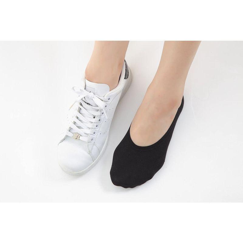 高価値 Liapom フットカバー ソックス 深履き 2足組 綿 くるぶし 靴下 くつ下 くつした 滑り止め付 脱げない レディース Eブラック 2 スニーカーソックス Betrade Com Br