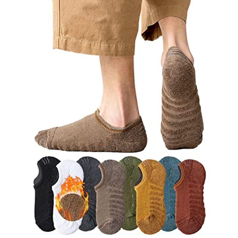 冬 厚手 靴下メンズ くるぶし 脱げない おしゃれ 蒸れない 履き心地 防臭 綿 24 26cm 8足セット いいスタイル