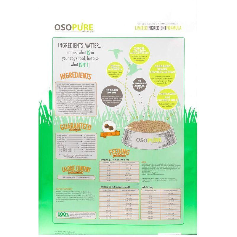 アーテミス (Artemis) オソピュア グレインフリー ダック＆ガルバンゾー 4.5kg 5kg アーテミス Artemis オソピュア グレインフリー ダック＆ガルバンゾー