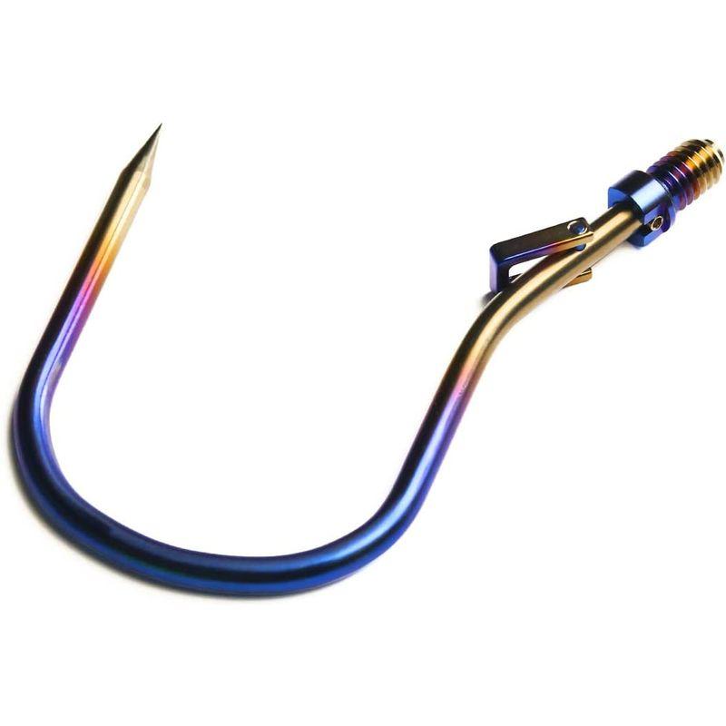 CHONMAGE FISHING 64チタン製 クエ ヒラマサ 青物 石鯛 磯釣り 用 フライングギャフ II レインボー FISHING 64チタン製 クエ ヒラマサ 青物 石鯛 磯釣り フライングギャフ II レインボー 5cm