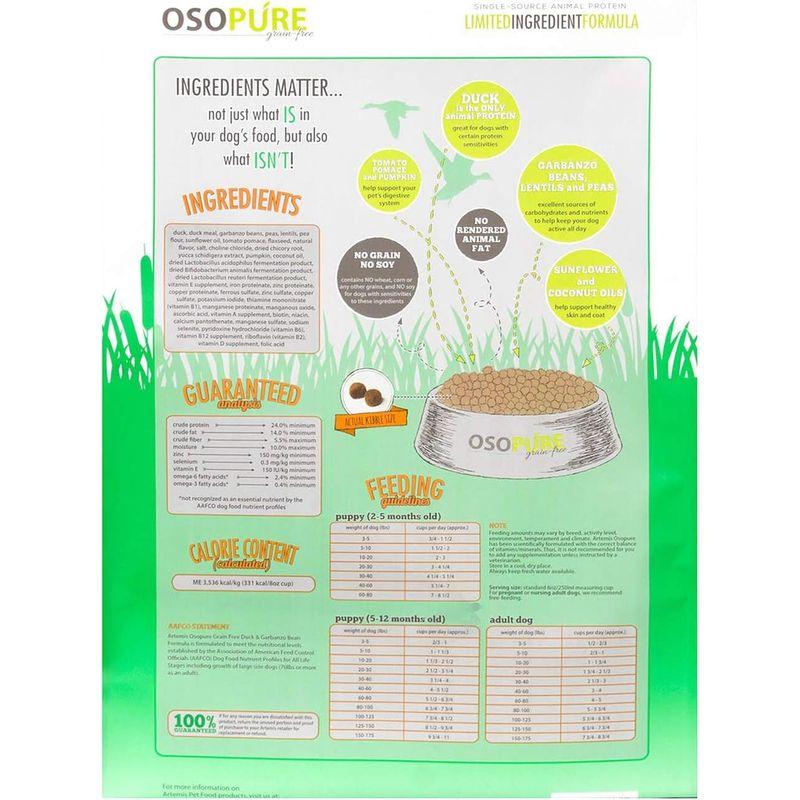 アーテミス (Artemis) オソピュア グレインフリー ダック＆ガルバンゾー 4.5kg 5kg アーテミス Artemis オソピュア グレインフリー ダック＆ガルバンゾー