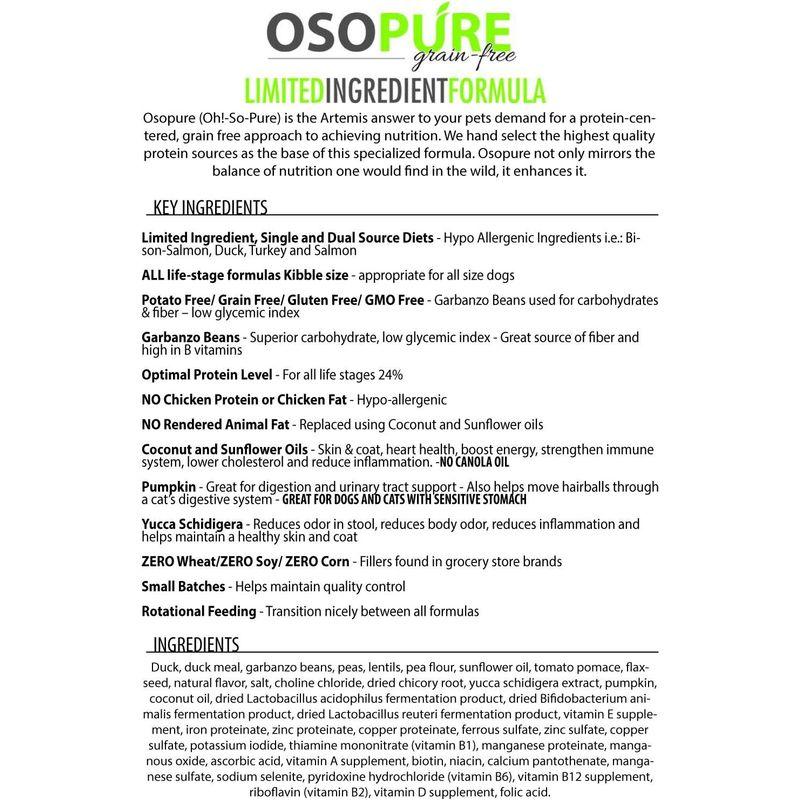 アーテミス (Artemis) オソピュア グレインフリー ダック＆ガルバンゾー 4.5kg 5kg アーテミス Artemis オソピュア グレインフリー ダック＆ガルバンゾー