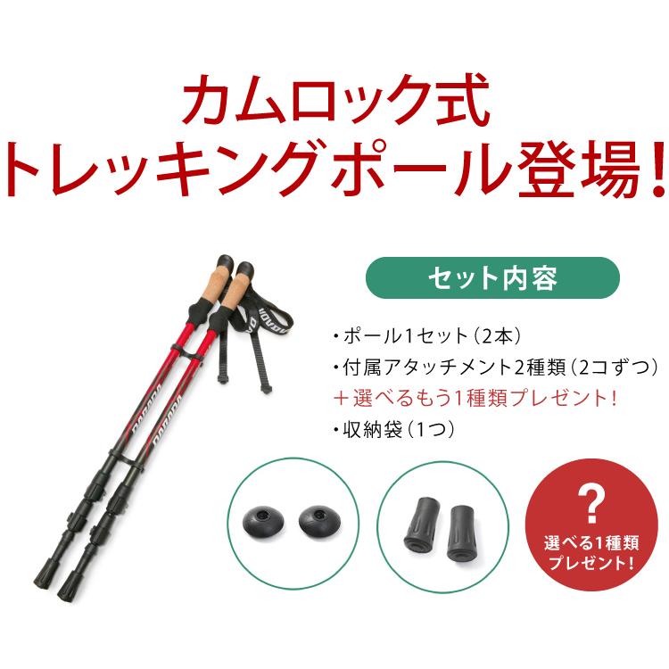DABADA アルミ製 トレッキングポール カムロック式 収納袋付き 最長135cm/最短63cm 2本セット 登山杖 apolelg