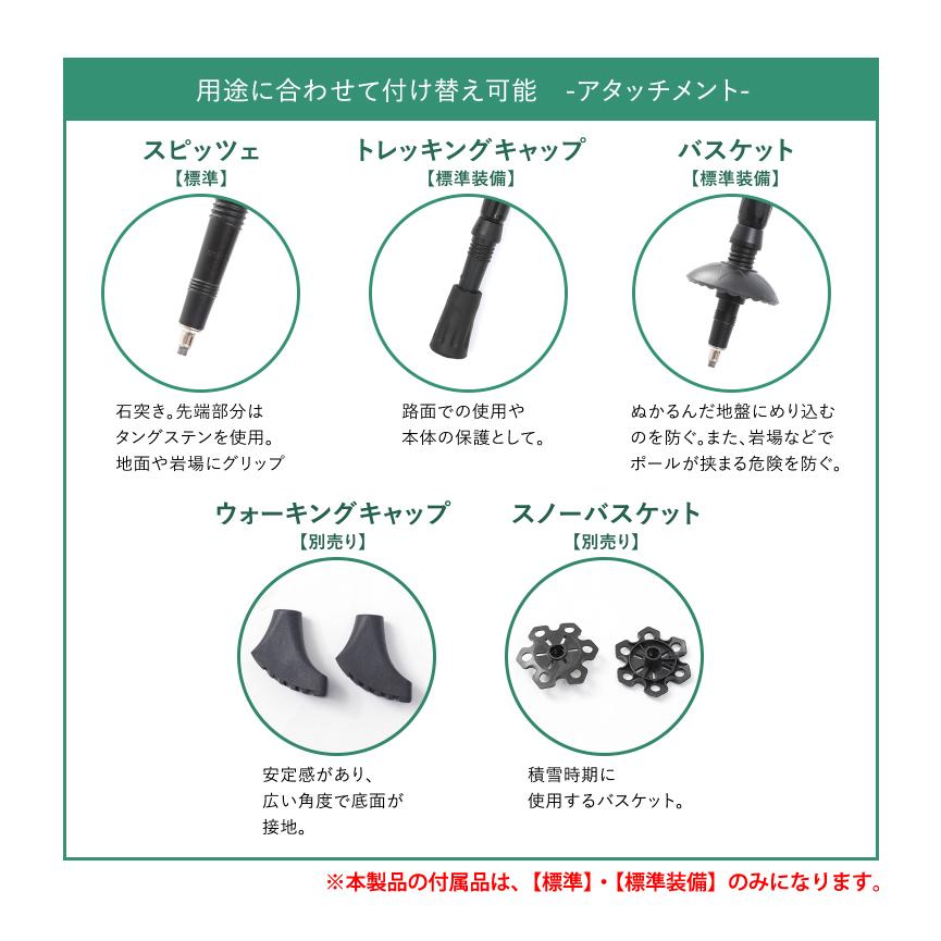 DABADA 【アウトレット品】トレッキングポール ２本セット SGマーク取得 軽量220g 最少56.5cm キャップ付き 登山杖 登山用品 在庫限り｜dabada｜12