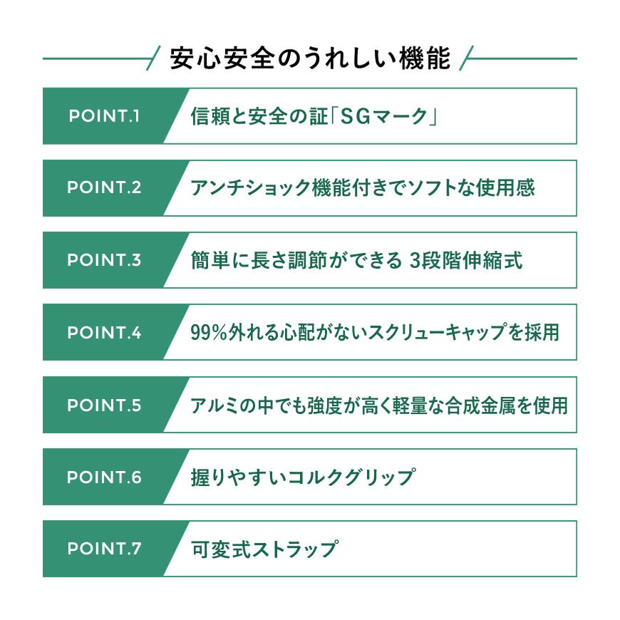 DABADA 【アウトレット品】トレッキングポール ２本セット SGマーク取得 軽量220g 最少56.5cm キャップ付き 登山杖 登山用品 在庫限り｜dabada｜05