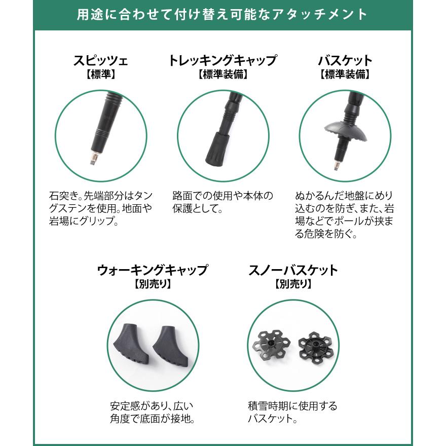 トレッキングポール 最長125cm 超軽量カーボン製 収納袋付き キャップ付 アンチショック機能付 登山杖 登山用品 ウルトラライト | DABADA | 09