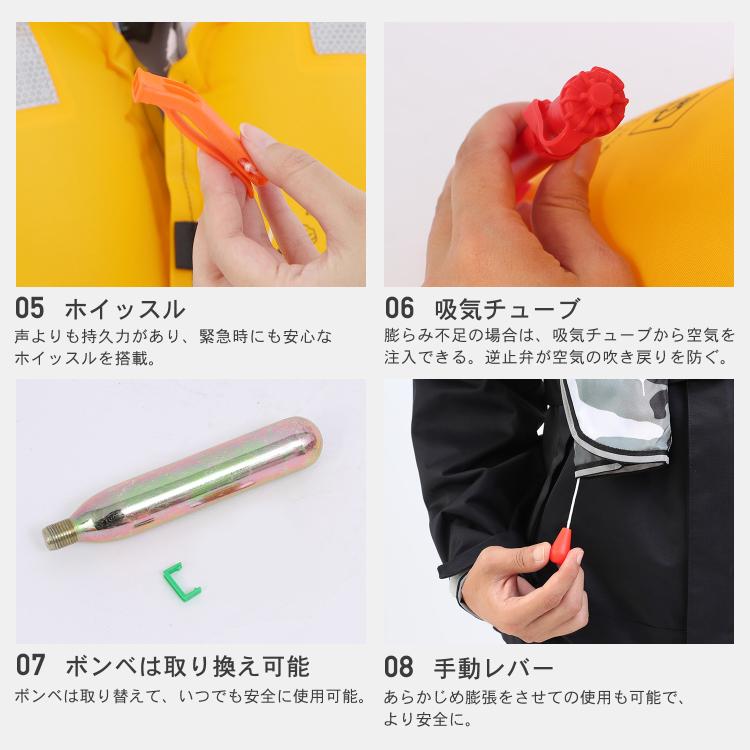 DABADA ライフジャケット ベストタイプ 手動膨張式 CE認証 釣り DABADA ライフジャケット ベストタイプ 手動膨張式 CE認証 釣り