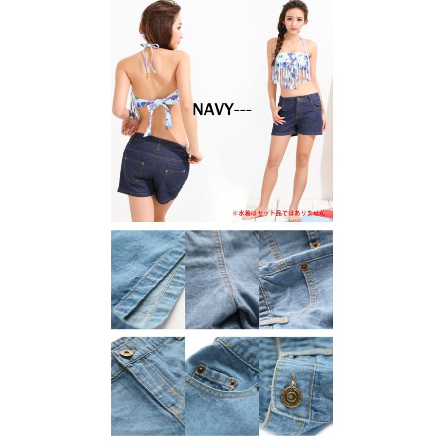 Dabada ショートパンツ 水着用 アウトレットセール 特集 デニム 体型カバー サーフパンツ メール便 ショーパン