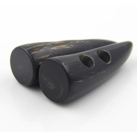 ダッフルコート用 牛角トグルボタン45mm 一個入り 水牛ボタン 天然素材