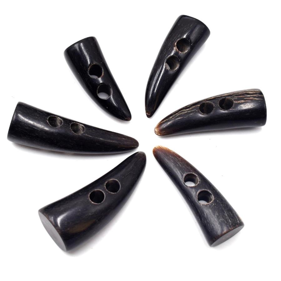 ダッフルコート用 牛角トグルボタン45mm 一個入り 水牛ボタン 天然素材