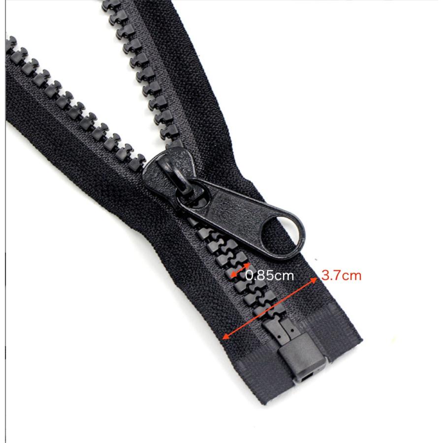 10番　両面スライダー　片開きビスロンファスナー  100cm ブラック【メール便8枚まで】 |  | 01