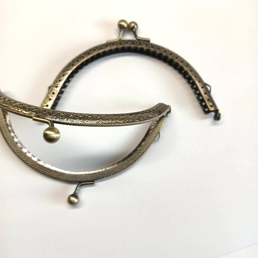 希少・フランス製】アンティーク がま口金具 プチポアン用サンプル 100