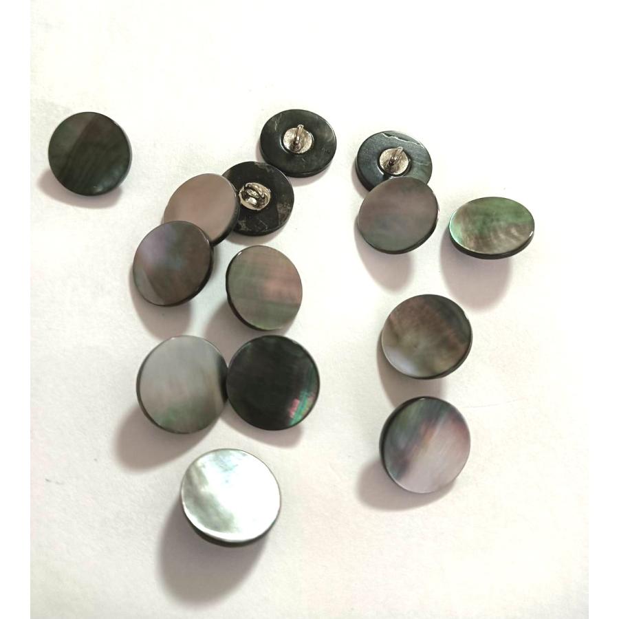 貝ボタン(黒蝶貝) 裏穴シェルボタン 裏足付き　15mm 1個入 天然素材 | 