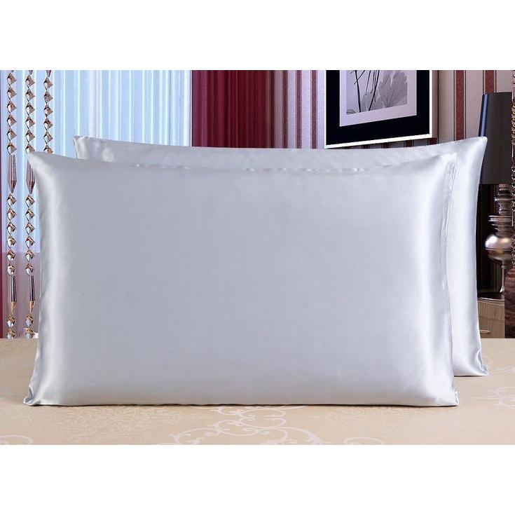 シルク100% 絹　枕カバー2枚 シルク 枕カバー 2枚セット 44×65cm シルク100％ ノンファスナー