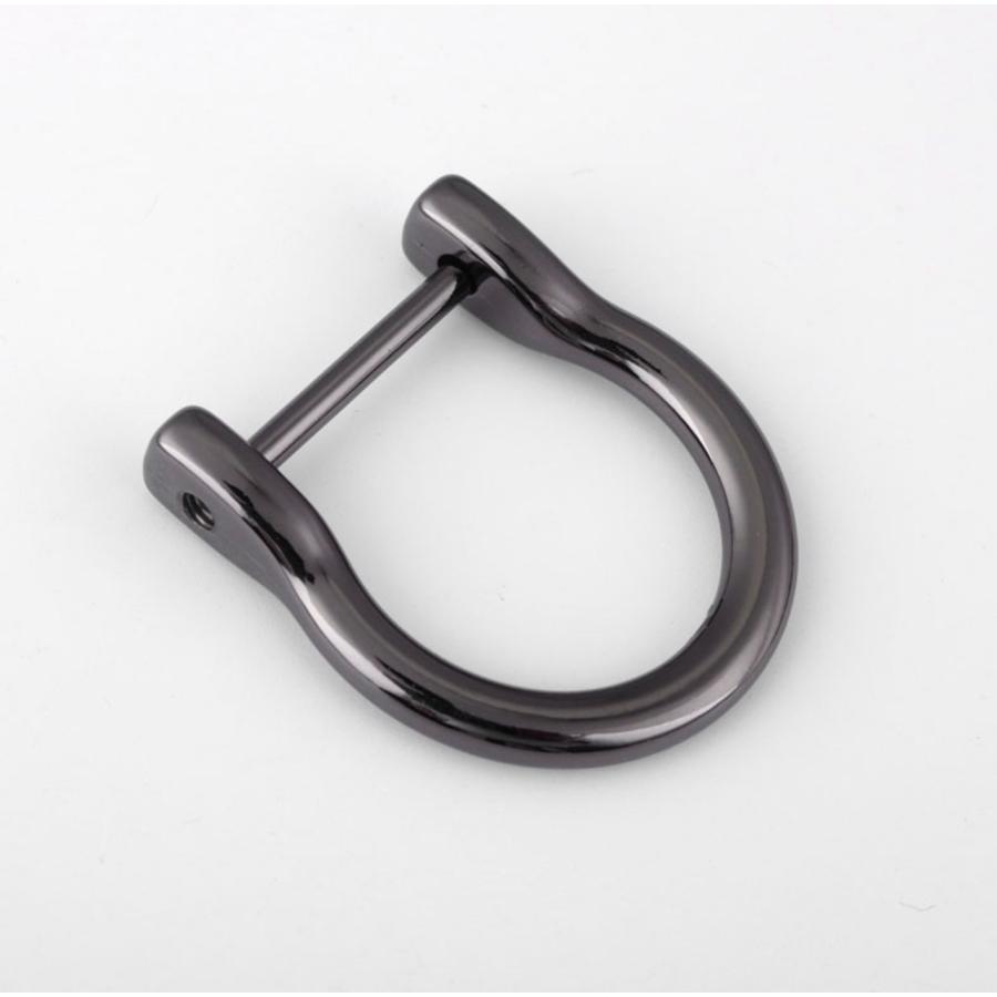 取り外ができるネジ式 Dカン　Mサイズ　 アンティーク レザー 接続 金具  持ち手 バッグ ハンドル パーツ ベルト 革 カスタム レザークラフト　 |  | 05