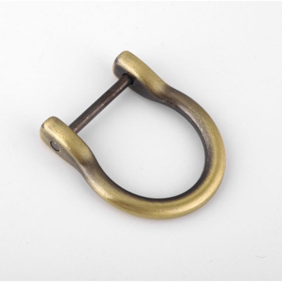 取り外ができるネジ式 Dカン　Mサイズ　 アンティーク レザー 接続 金具  持ち手 バッグ ハンドル パーツ ベルト 革 カスタム レザークラフト　 |  | 03