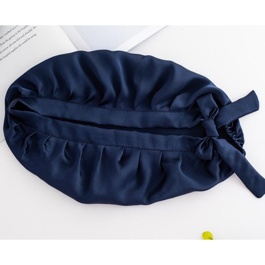 シルク100％ 19匁 正絹 ロング髪でもOKナイトキャップ 室内帽子