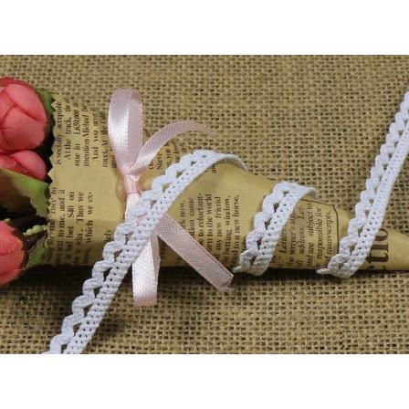綿レース リボン 幅1cm 5m単位カット売り DIY 手芸材料 生成り