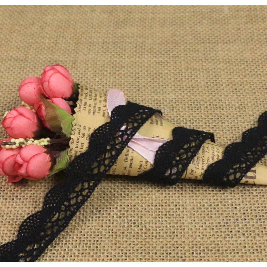 綿レース リボン 幅2cm DIY 手芸材料 5m単位カット売り 3COLORS 半
