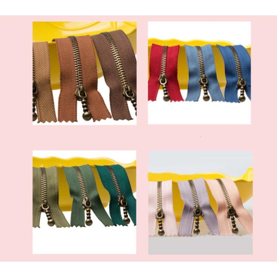 金属ファスナー　玉付きスライダー　止め　20cm  手芸用品 手作り「メール便OK」 |  | 19