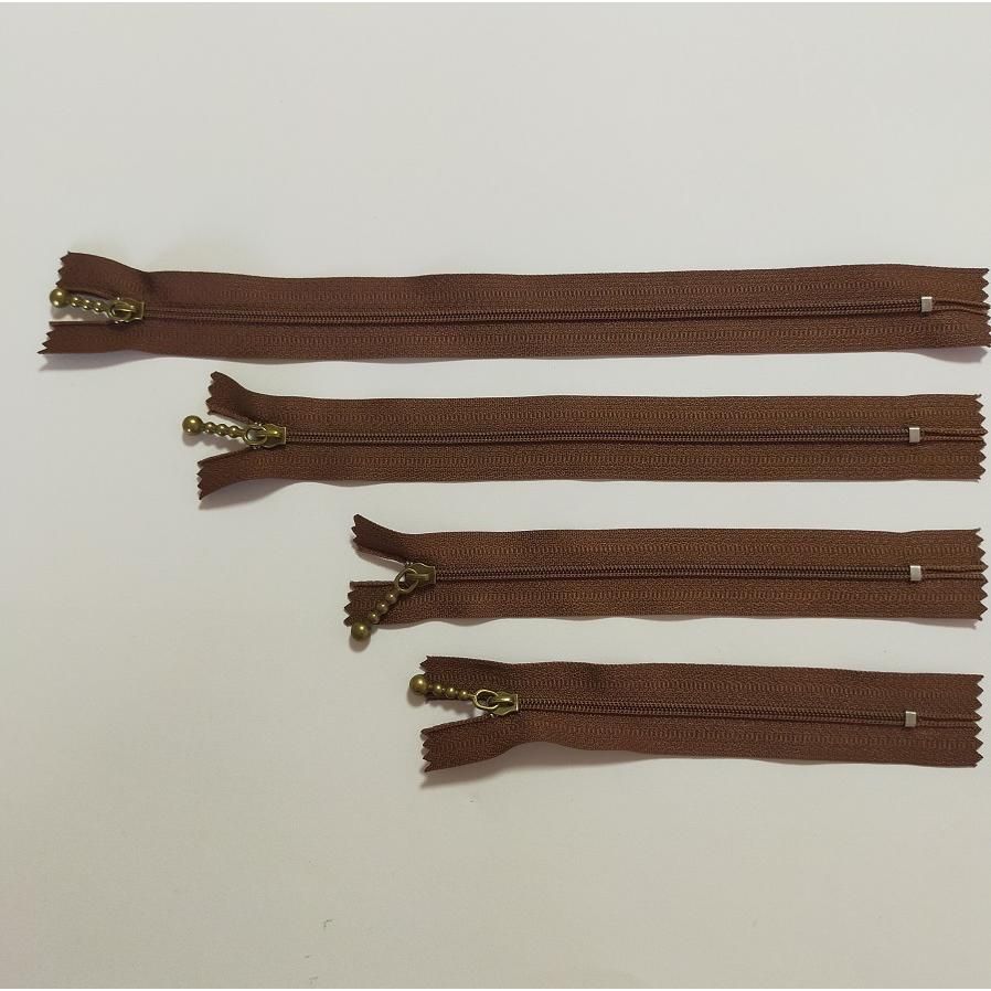 コイルファスナー 玉付きスライダー 止め 20cm 4色 ファスナー 手芸