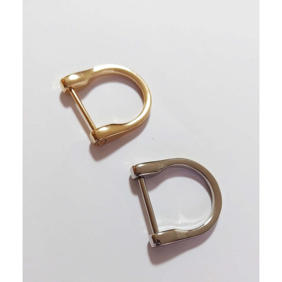 取り外ができるネジ式 Dカン　Lサイズ　 アンティーク レザー 接続 金具  持ち手 バッグ ハンドル パーツ ベルト 革 カスタム レザークラフト　 |  | 11