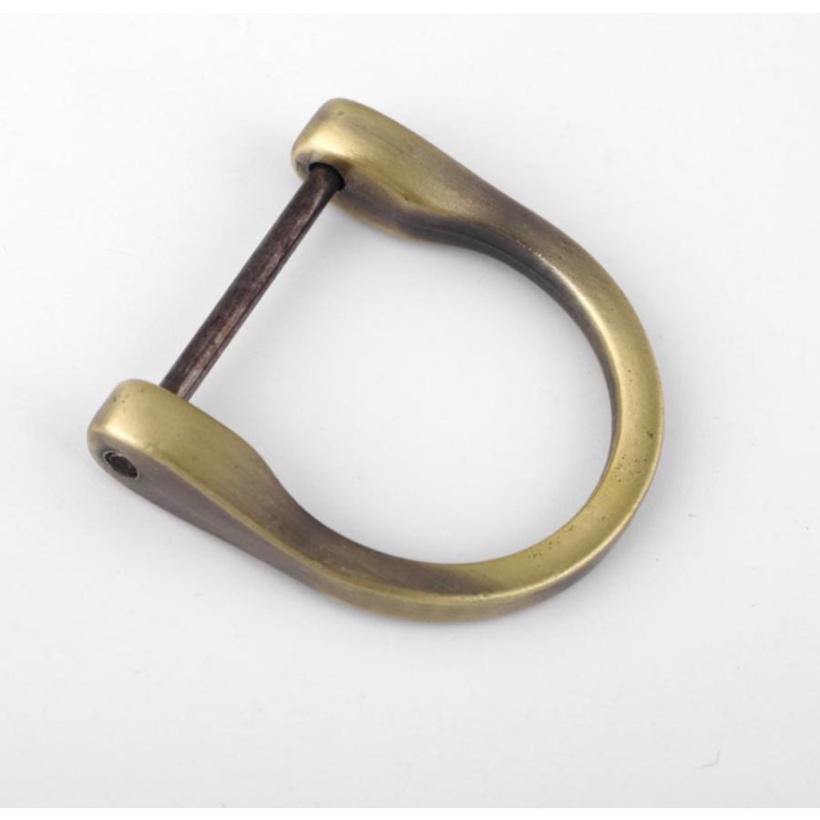 取り外ができるネジ式 Dカン　Lサイズ　 アンティーク レザー 接続 金具  持ち手 バッグ ハンドル パーツ ベルト 革 カスタム レザークラフト　 |  | 03