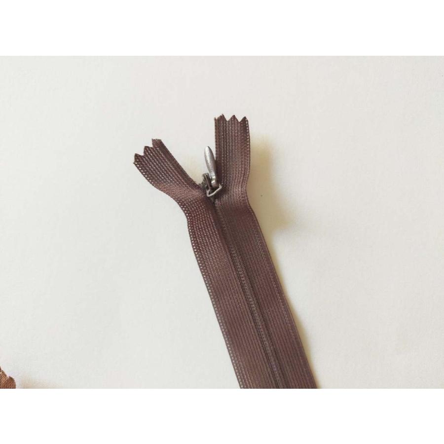 コイルファスナー  フラットニット 止め  コンシールファスナー　25cm【メール便100枚まで】　 |  | 12
