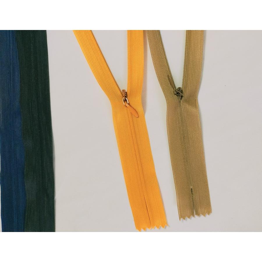 コイルファスナー  フラットニット 止め  コンシールファスナー　25cm【メール便100枚まで】　 |  | 23