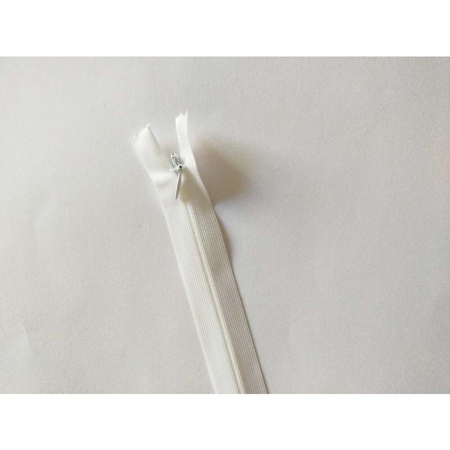 コイルファスナー  フラットニット 止め  コンシールファスナー　25cm【メール便100枚まで】　 |  | 01