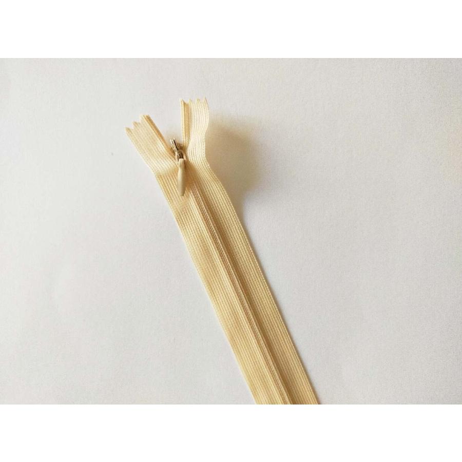 コイルファスナー  フラットニット 止め  コンシールファスナー　25cm【メール便100枚まで】　 |  | 02