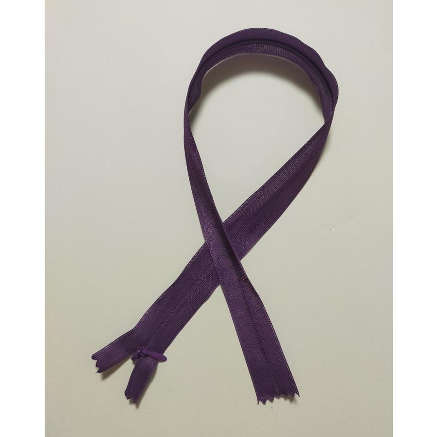 45cmコイルファスナー  フラットニット 止め  コンシールファスナー　20色【メール便100枚まで】　 |  | 08