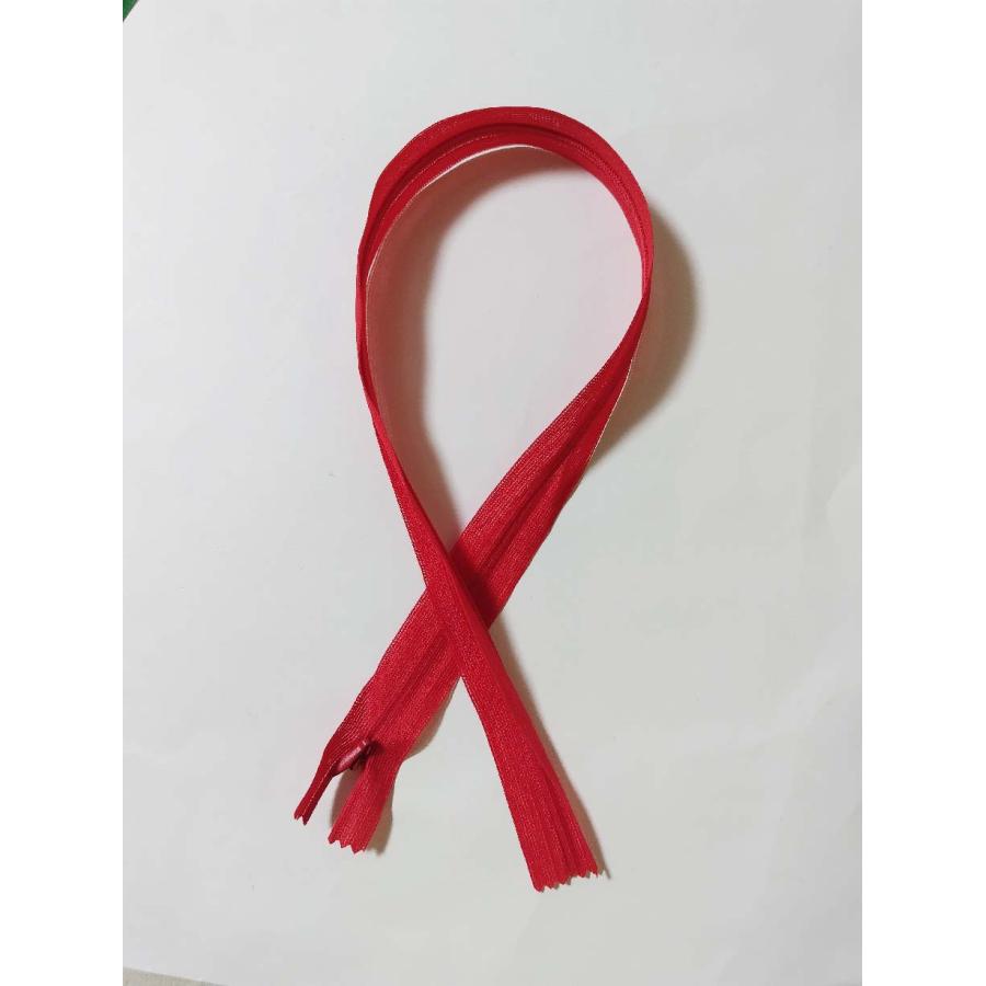 コイルファスナー  フラットニット 止め  コンシールファスナー　53cm【メール便100枚まで】　ホワイト |  | 08