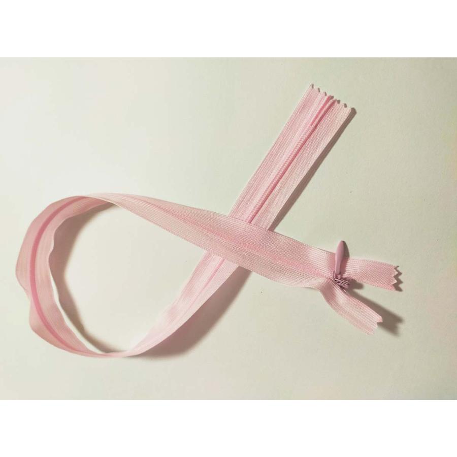 コイルファスナー  フラットニット 止め  コンシールファスナー　53cm【メール便100枚まで】　ホワイト |  | 02