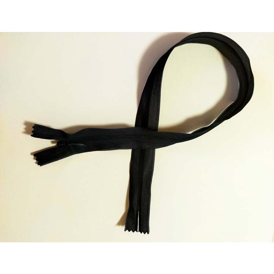 コイルファスナー  フラットニット 止め  コンシールファスナー　53cm【メール便100枚まで】　ホワイト |  | 16