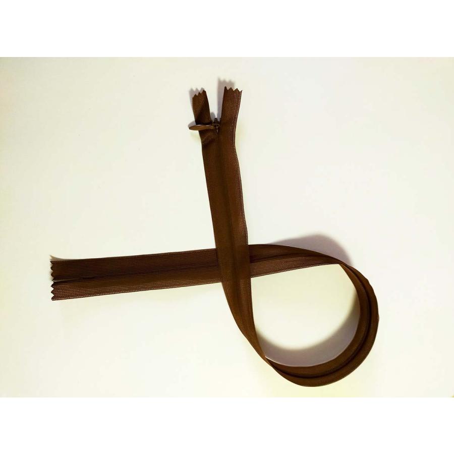 コイルファスナー  フラットニット 止め  コンシールファスナー　53cm【メール便100枚まで】　ホワイト |  | 04