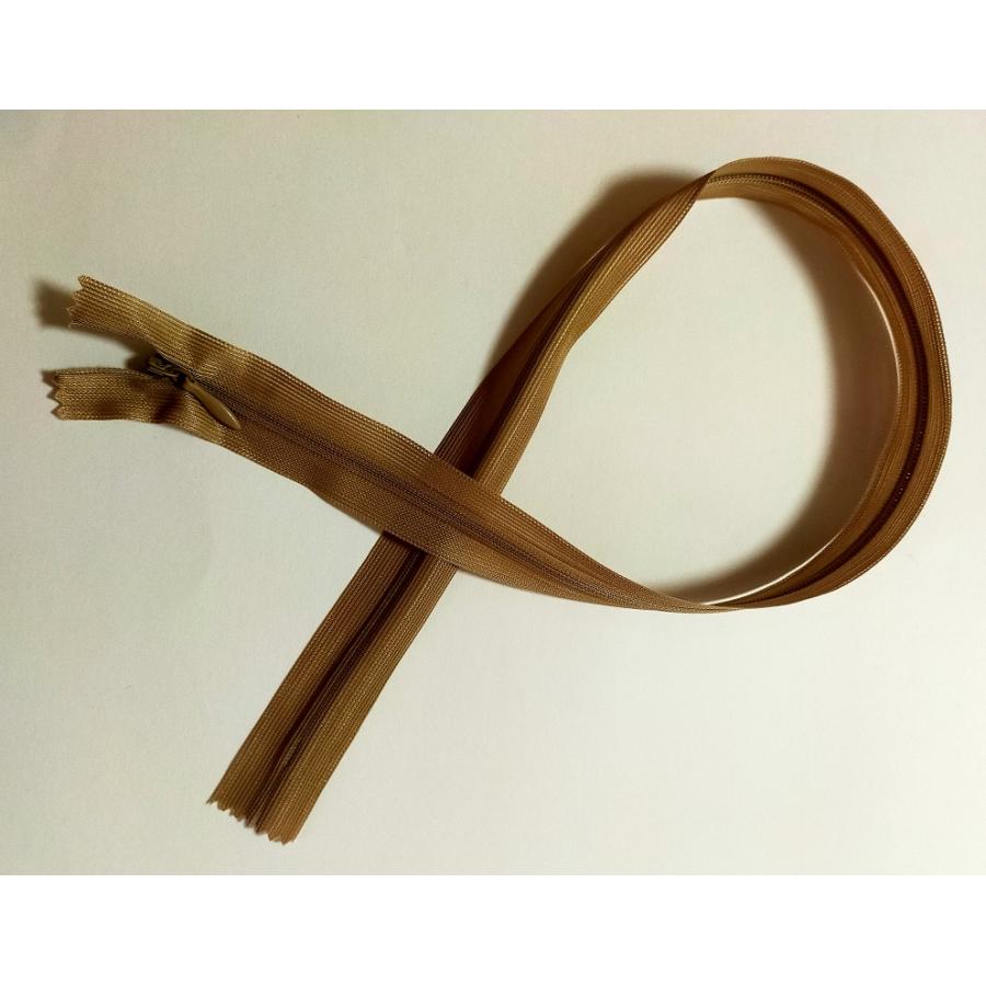 コイルファスナー  フラットニット 止め  コンシールファスナー　53cm【メール便100枚まで】　ホワイト |  | 06