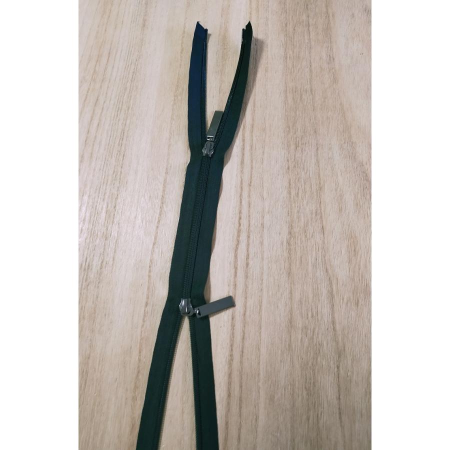 5番 逆両開きタイプファスナー 70cm ブラック コイルファスナー