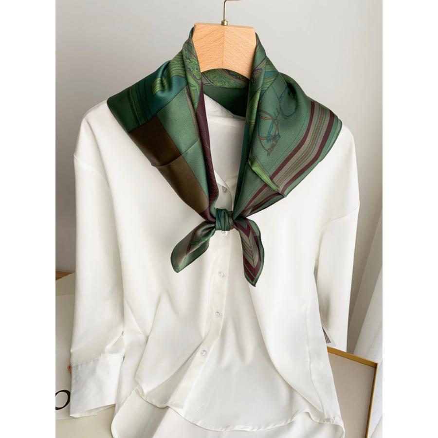 slik100%  　サテンスカーフ 65X65cm | 