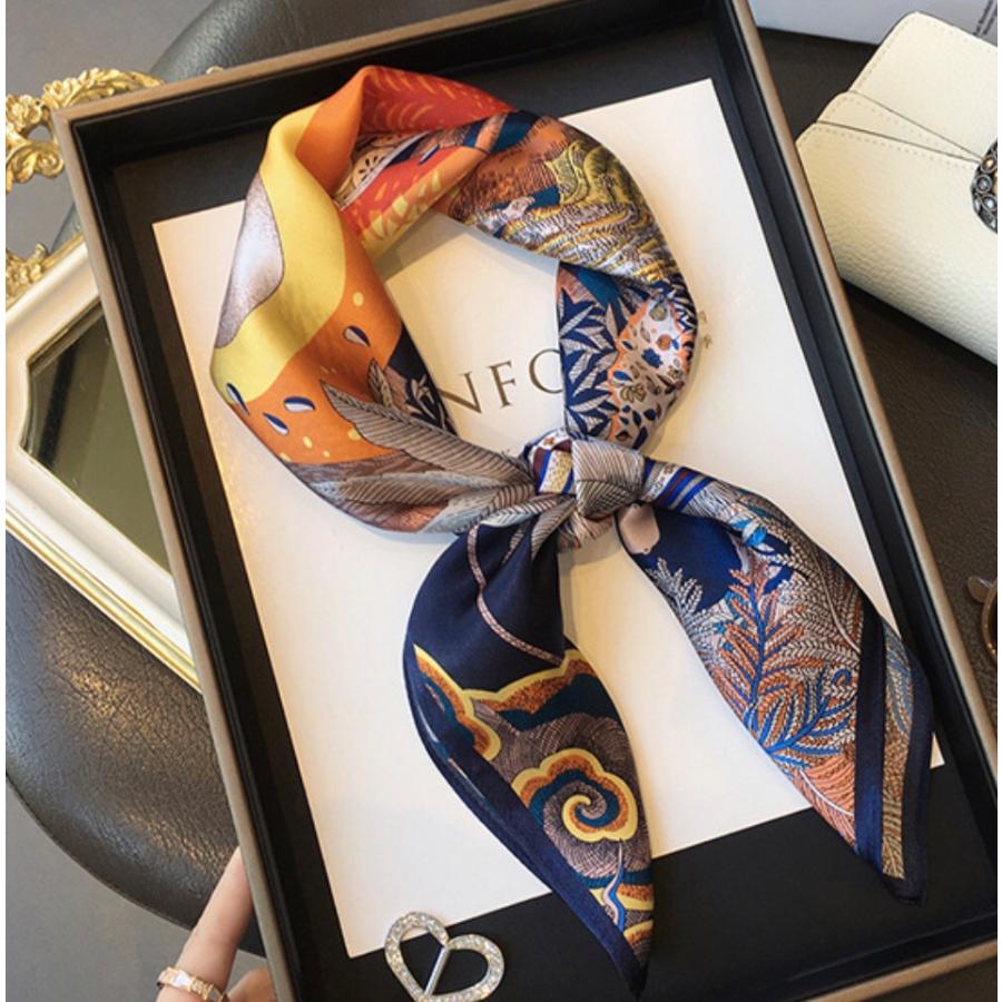 slik100%  　サテンスカーフ 65X65cm |  | 03