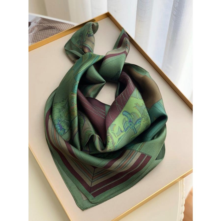 slik100%  　サテンスカーフ 65X65cm |  | 07