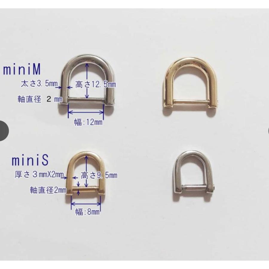 取り外ができるネジ式 Dカン MINI 　 アンティーク レザー 接続 金具  持ち手 バッグ ハンドル パーツ ベルト 革 カスタム レザークラフト　 |  | 01