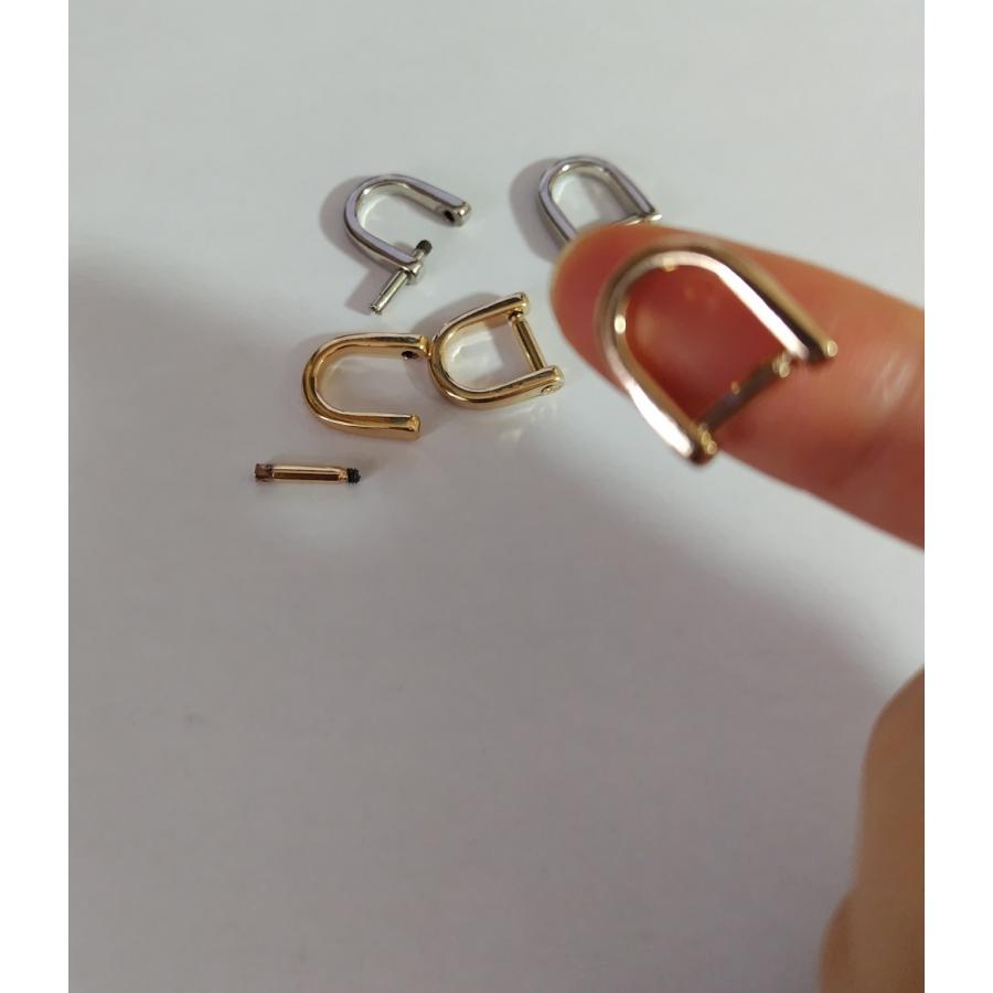 取り外ができるネジ式 Dカン MINI 　 アンティーク レザー 接続 金具  持ち手 バッグ ハンドル パーツ ベルト 革 カスタム レザークラフト　 |  | 03