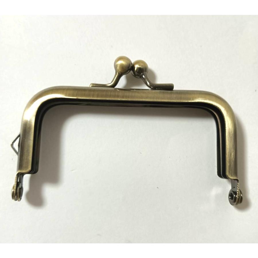 8.5cm直角型 がま口口金 差し込み式 アンティークゴールド 「メール便