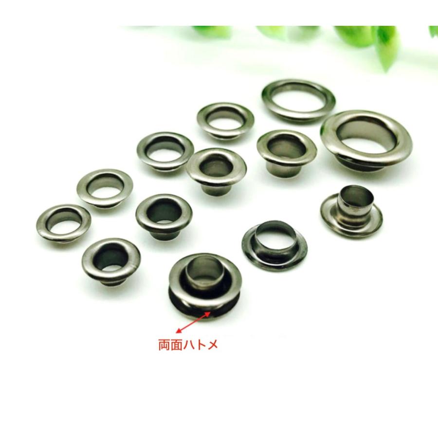 業務用 両面ハトメ アイレット 内径: 5mm 100セット : 梅工房 - 通販