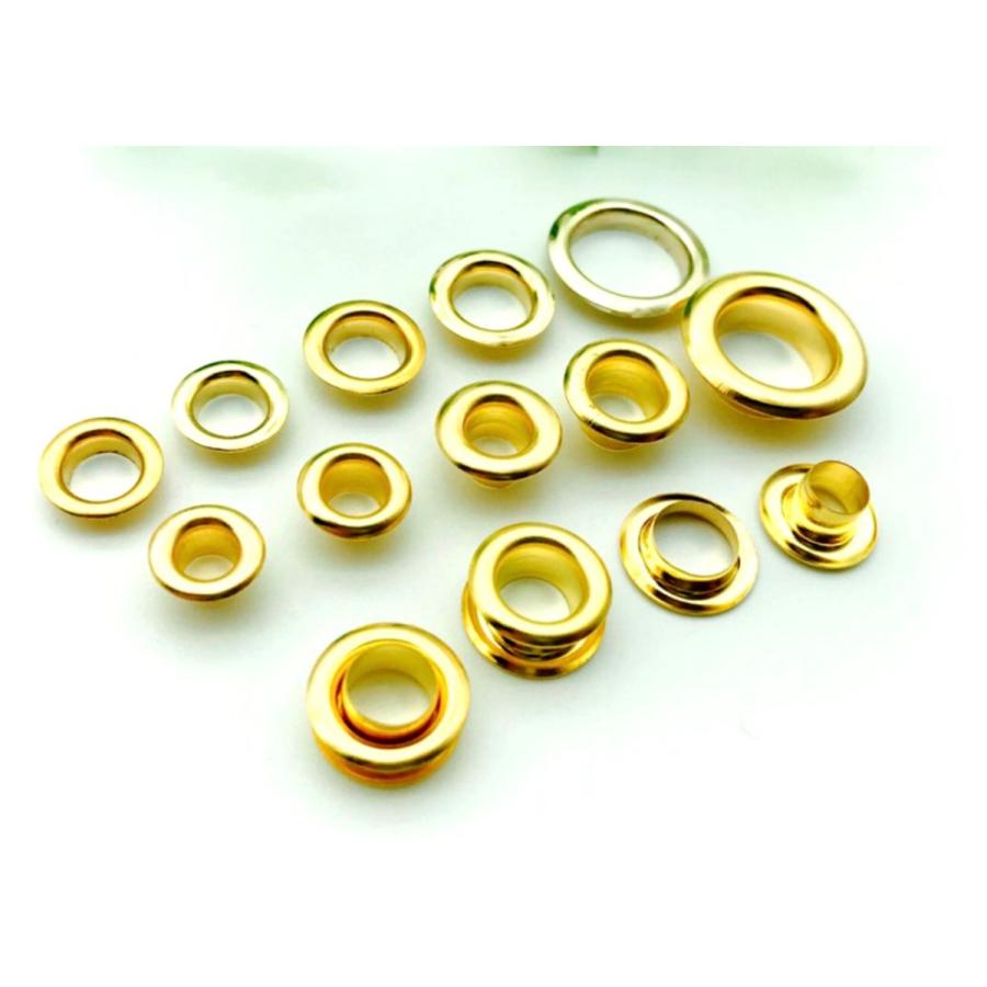 業務用 両面ハトメ アイレット 内径: 4mm 4.5mm 100セット : 梅工房