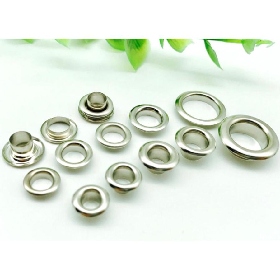 業務用 両面ハトメ アイレット 内径: 4mm 4.5mm 100セット : 梅工房