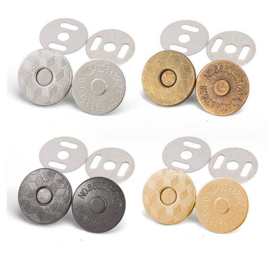 薄め型　マグネットホック 　 18mm 4色 差込式 ハンドメイド 手芸 手作り バッグ ポーチ ホック 磁石ボタン　「メール便OK」 |  | 07
