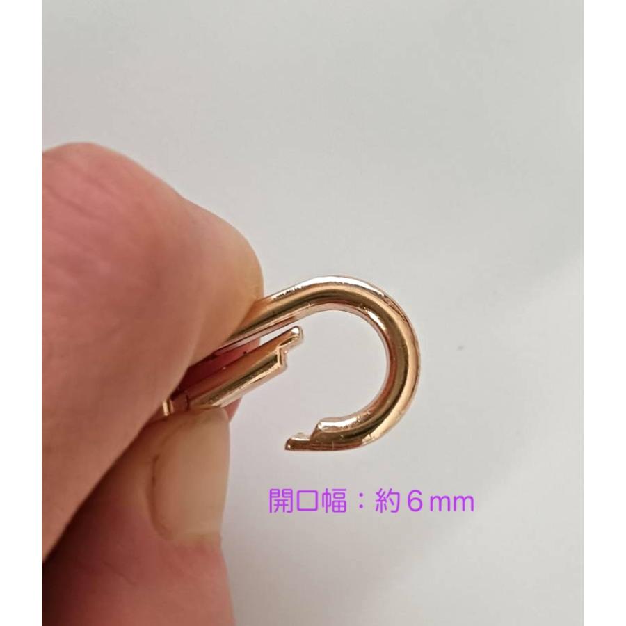 開口リングナスカン 1個入り レザー 金具 持ち手 バッグ ハンドル